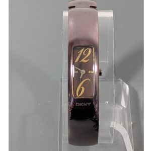 DKNY Bangle Watch Women's Brownish Purple & Gold Tone‎ Working Fits 6.5"